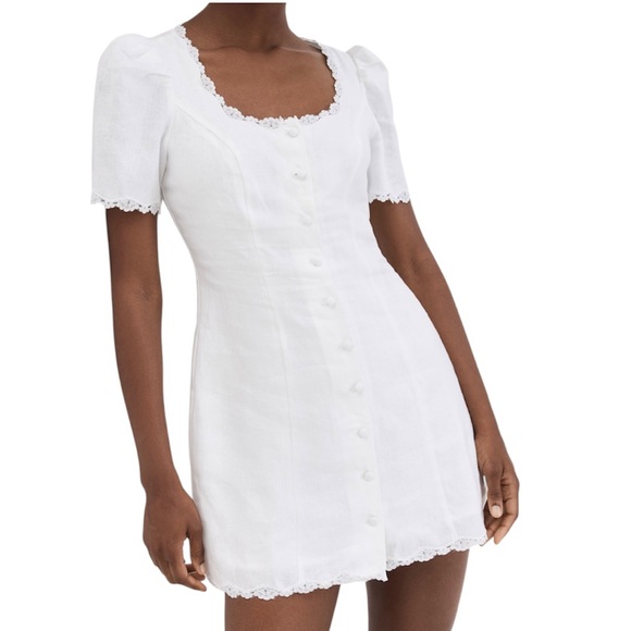 Reformation Cream Anabella Mini Dress - Picture 7 of 7